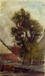 Поль Гоген Дерево во дворе фермы 1874